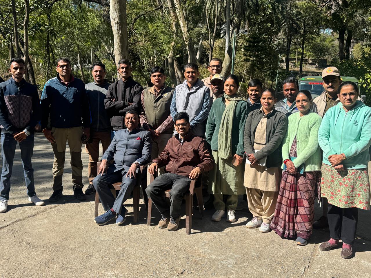 Officials in workshop
